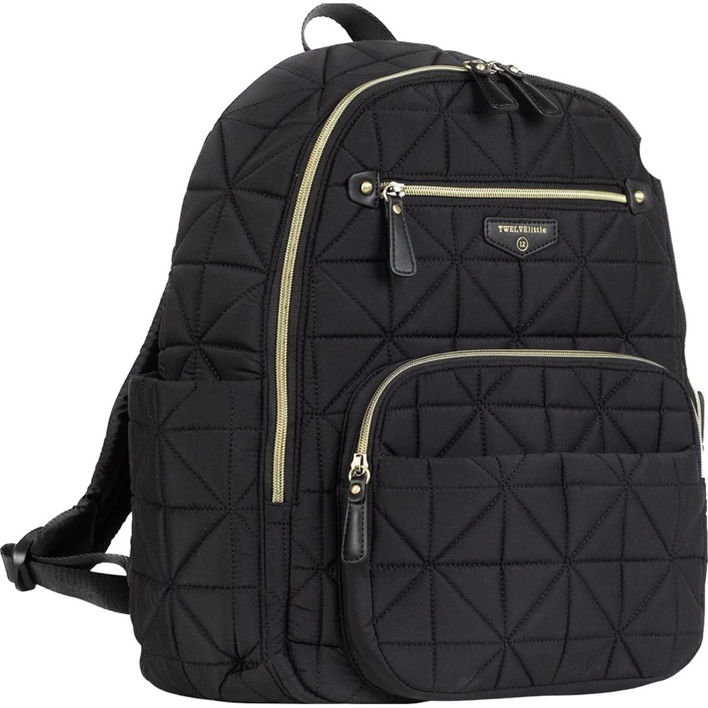 New Momma Sale! New! Twelve Little Designer Black Quilted Companion Diaper Bag - Picture 2 of 10